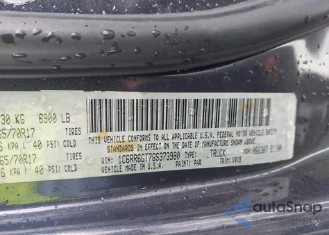 2016 Ram 1500 Slt z USA, uszkodzony, nr VIN 1C6RR6GT7GS373980